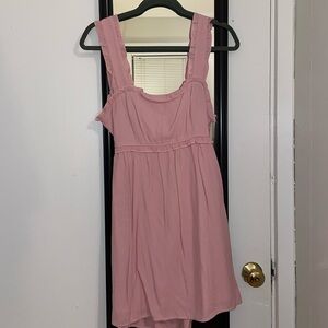 Open back pink dress